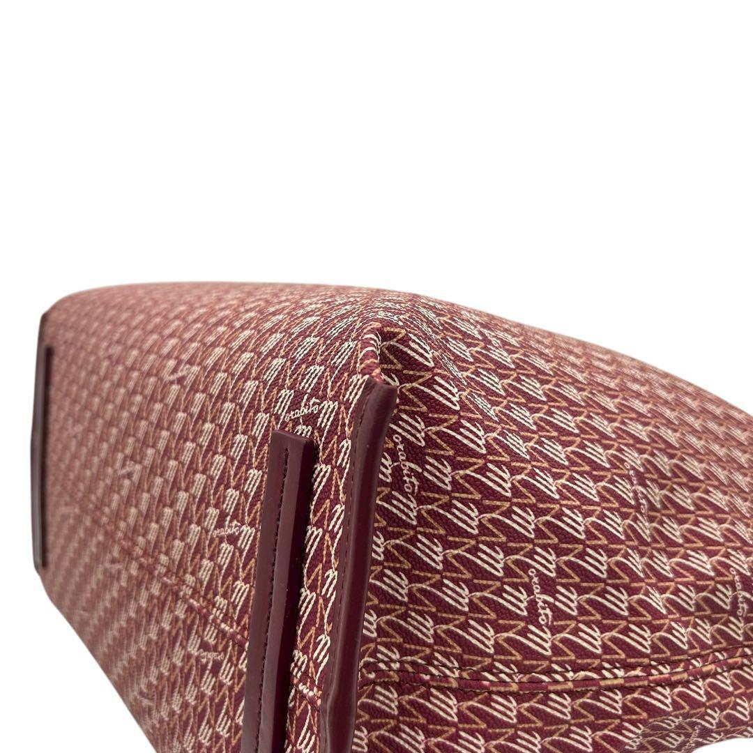 極美品　モラビト　オートグラフ GM　トートバッグ　レッド　pvc　レザー　A4