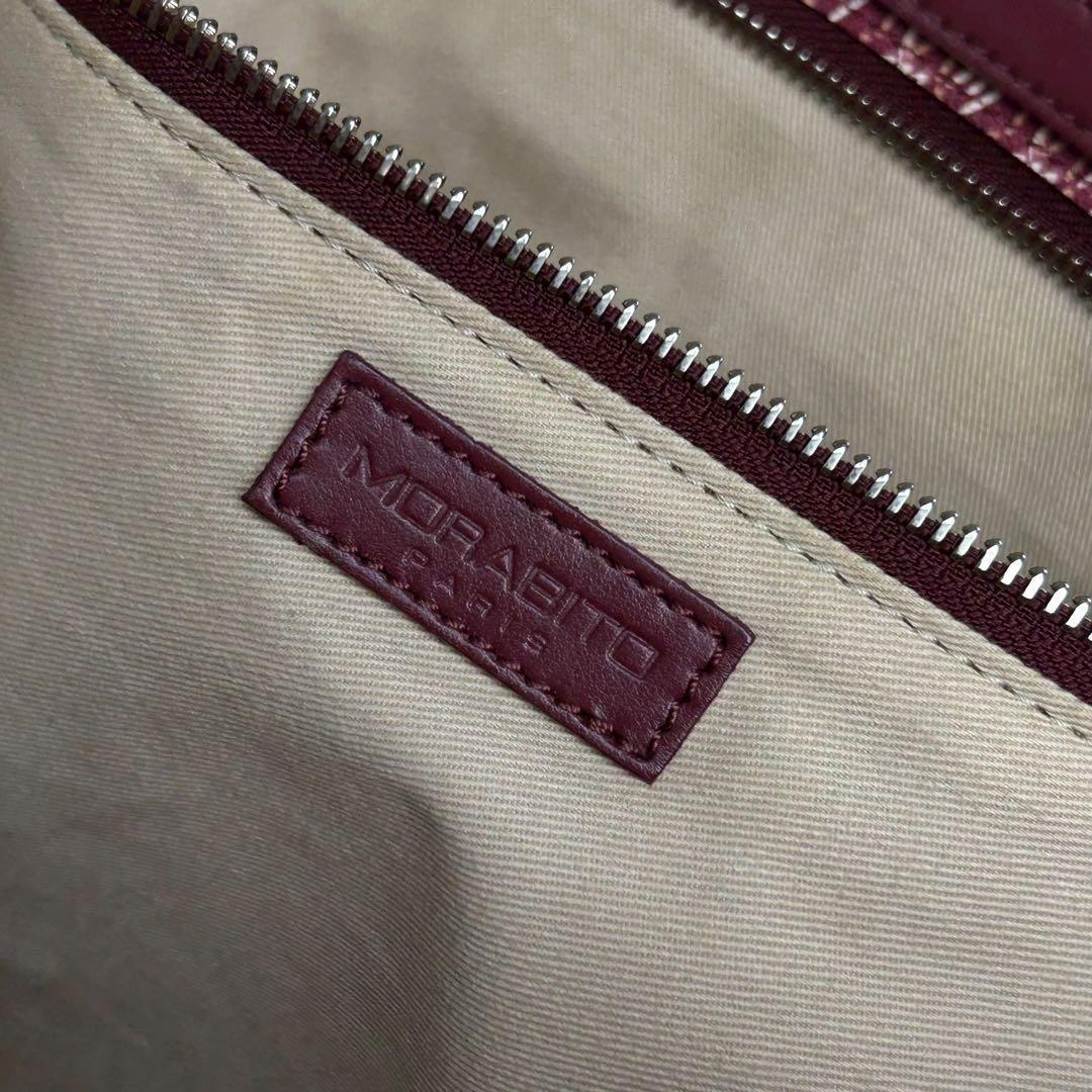 極美品　モラビト　オートグラフ GM　トートバッグ　レッド　pvc　レザー　A4