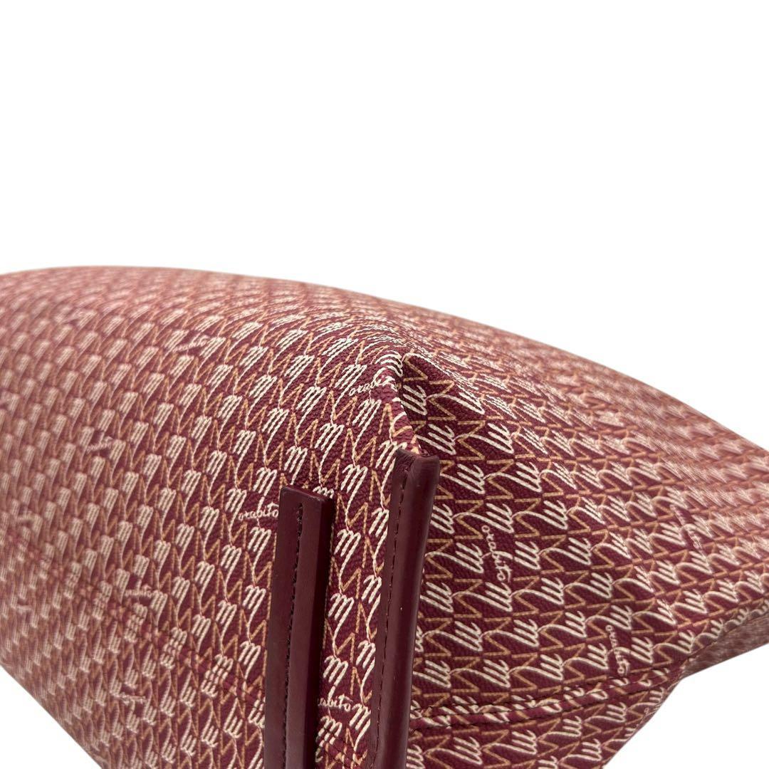 極美品　モラビト　オートグラフ GM　トートバッグ　レッド　pvc　レザー　A4