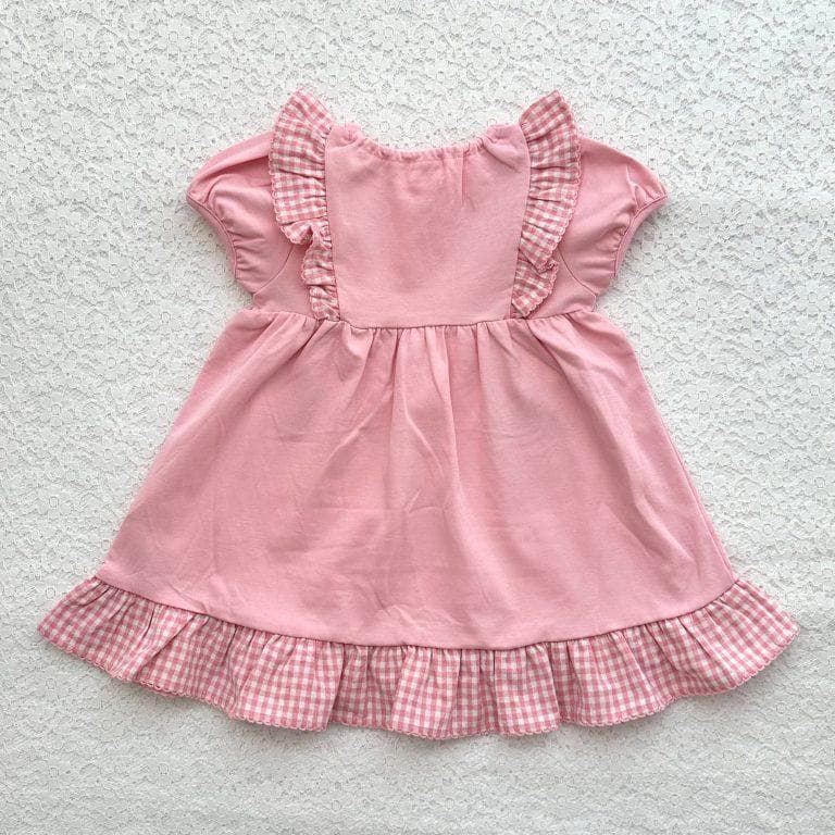 ◆ピンク◆いちごバスケットアップリケカットソーワンピース◆シャーリー◆120◆