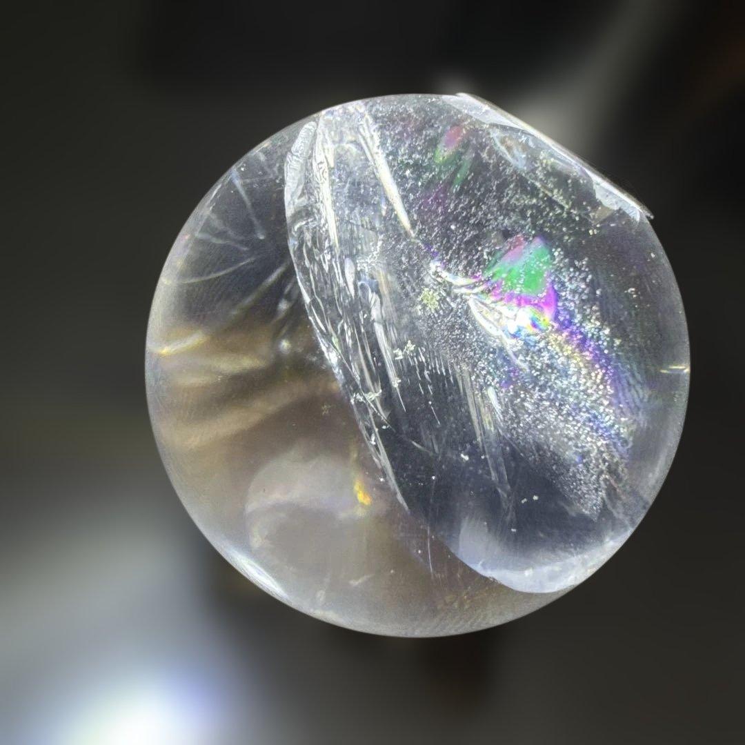 天然　最高品質　コロンビア産　レムリアン水晶　レインボー水晶　スフィア　丸玉