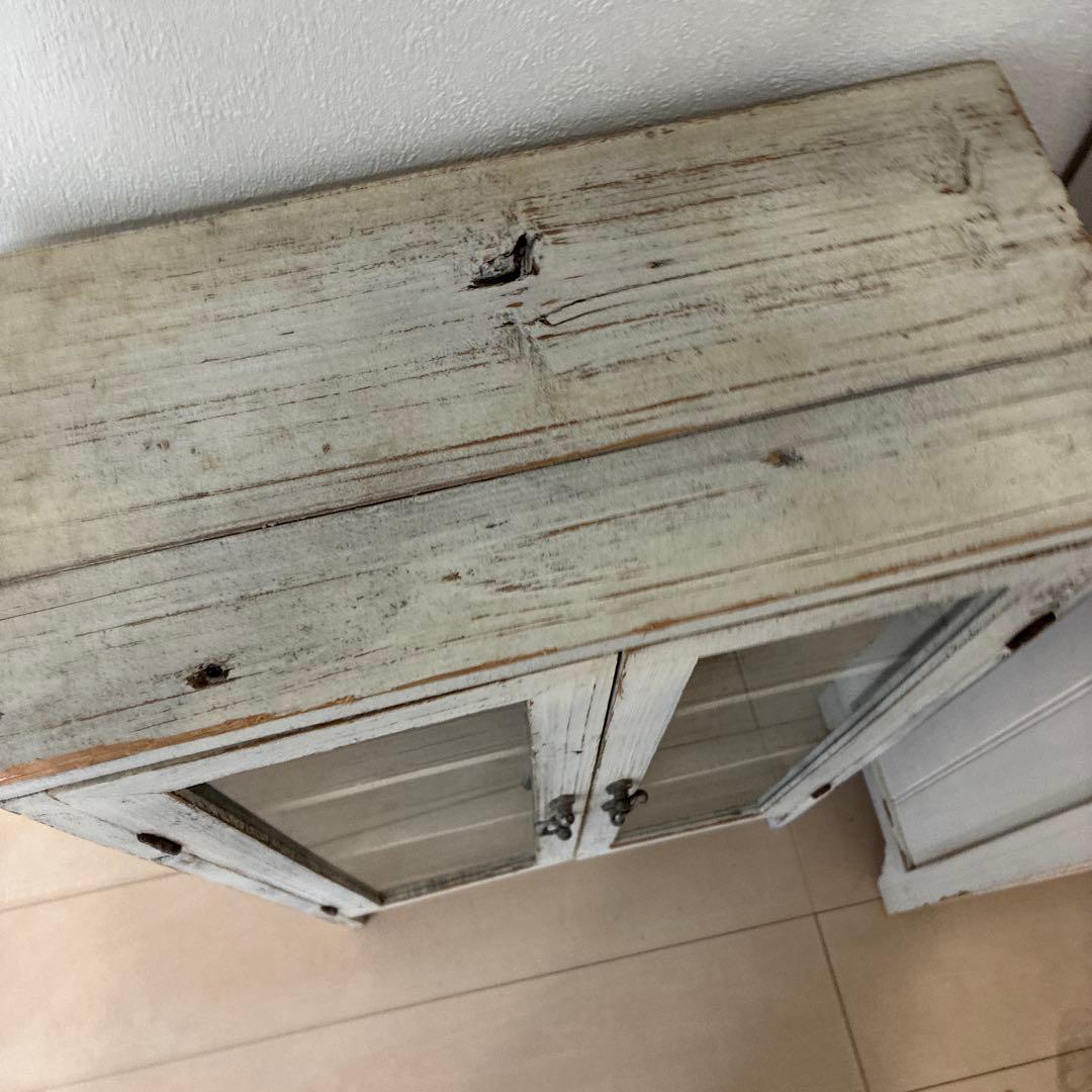 ヴィンテージ ガラスキャビネット ※本体のみ。中身は付きません