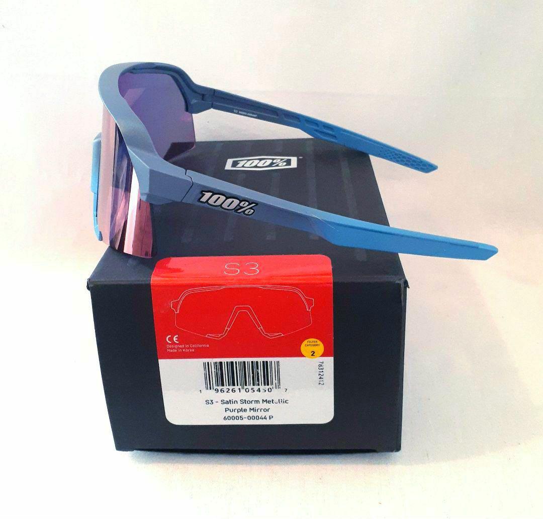 新モデル 100% S3 サテンストーム パープル ワンハンドレッド サングラス