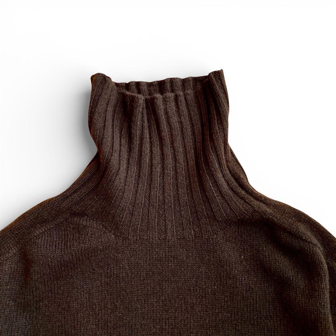 MARGARET HOWELL カシミヤ100% タートルニット ブラウン