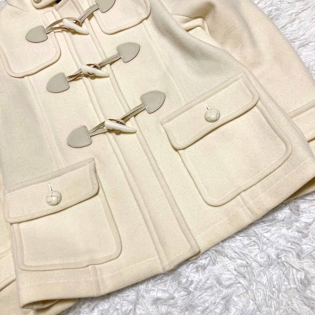 希少 バーバリーブルーレーベル ダッフルコート ノバチェック アイボリー 38