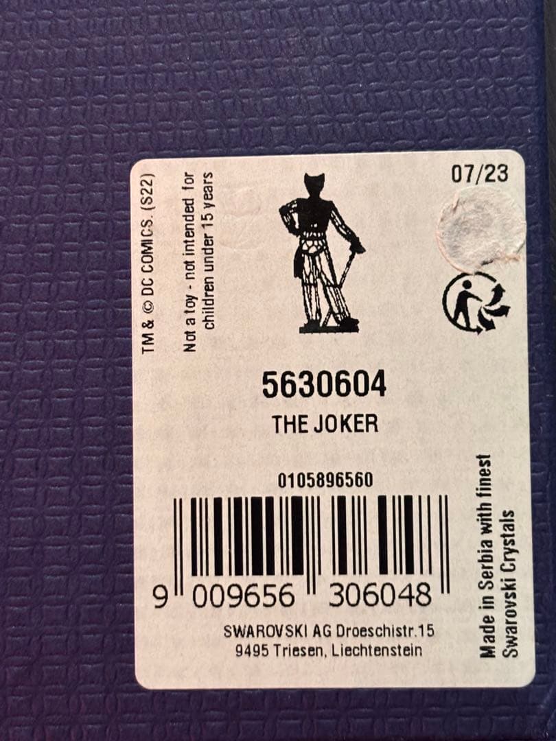 スワロフスキー　置物　バットマン　ジョーカー