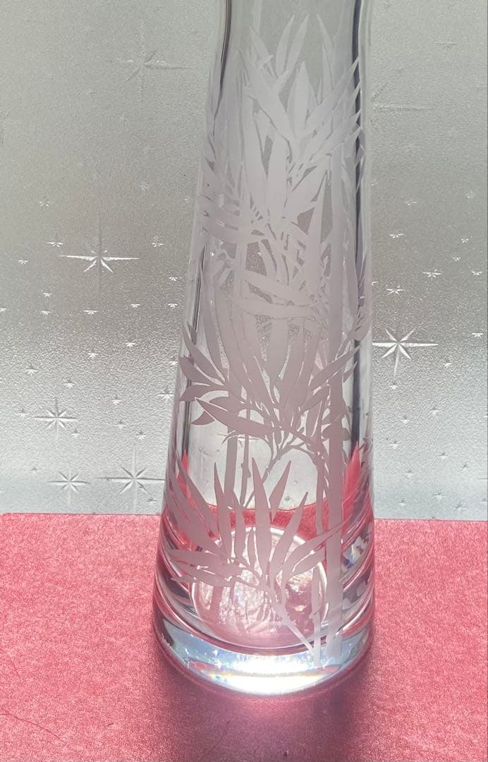 バカラ 草文花　花瓶　フラワーベース　大型サイズ