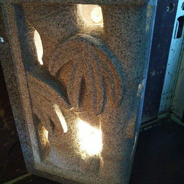 #彫刻石あかり #彫刻 #石 #あかり #インテリア #庭 #オシャレ #庵治石