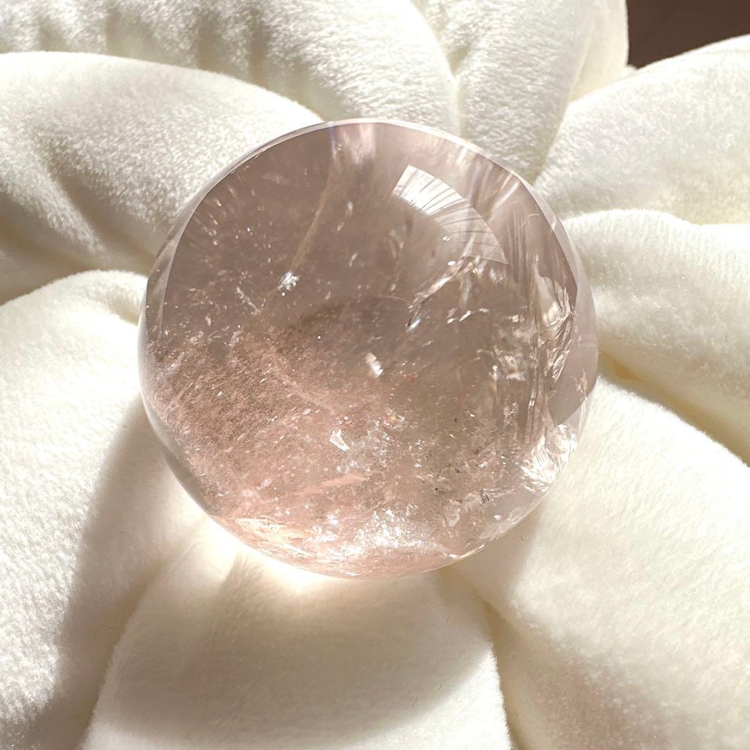 【極美✨】　ピンククォーツ　アゼツライト　天然石　スフィア