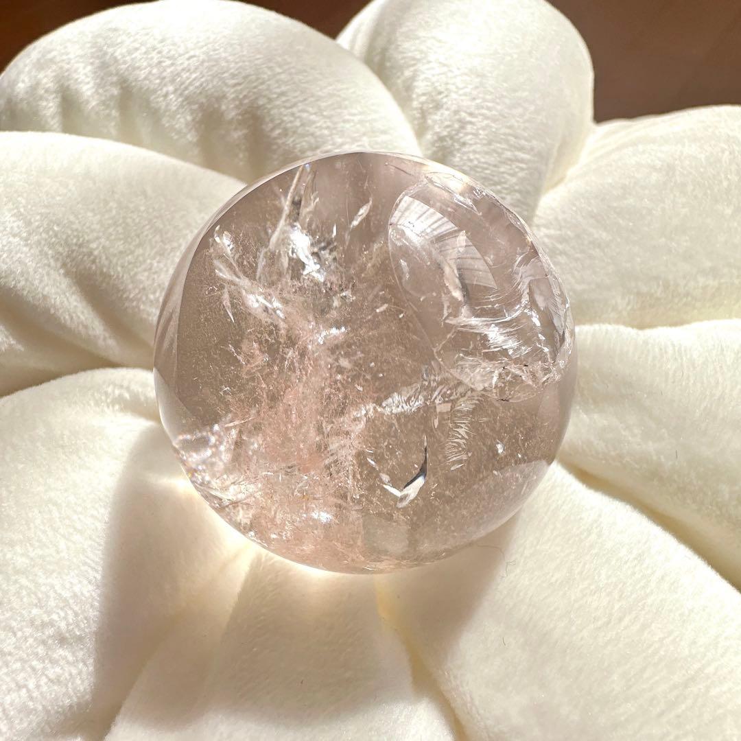 【極美✨】　ピンククォーツ　アゼツライト　天然石　スフィア