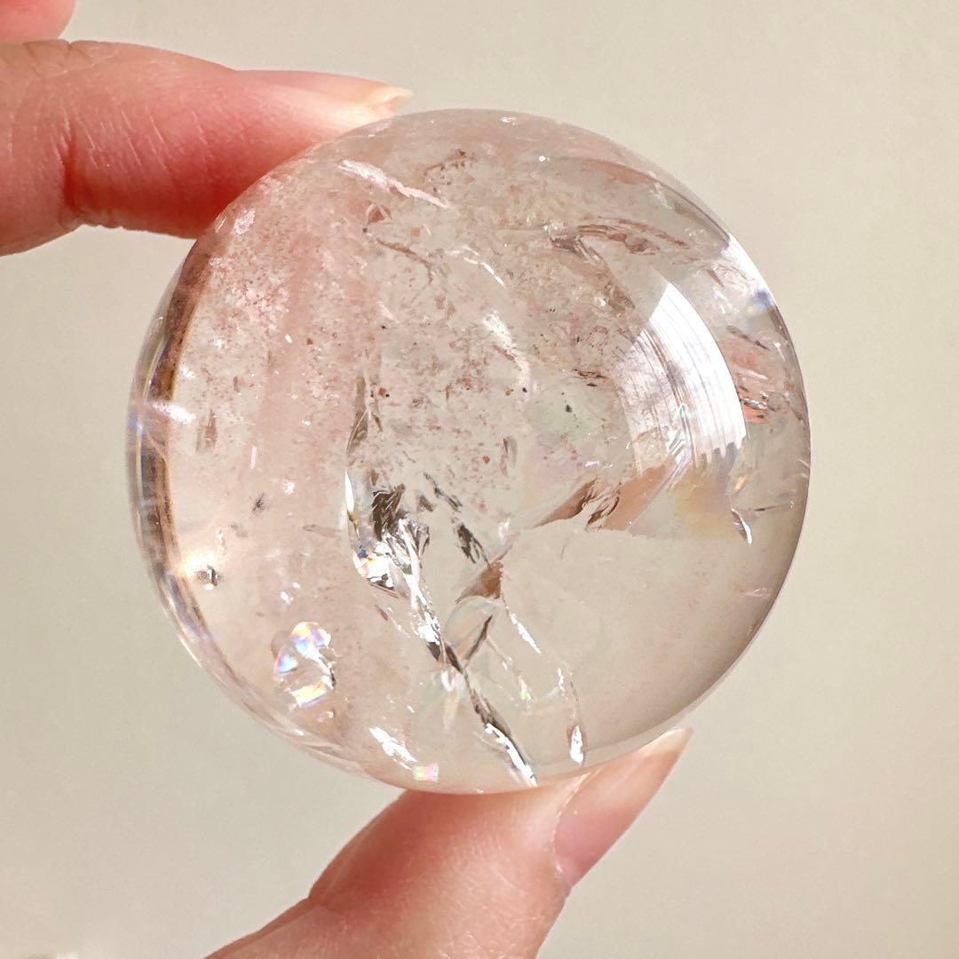 【極美✨】　ピンククォーツ　アゼツライト　天然石　スフィア