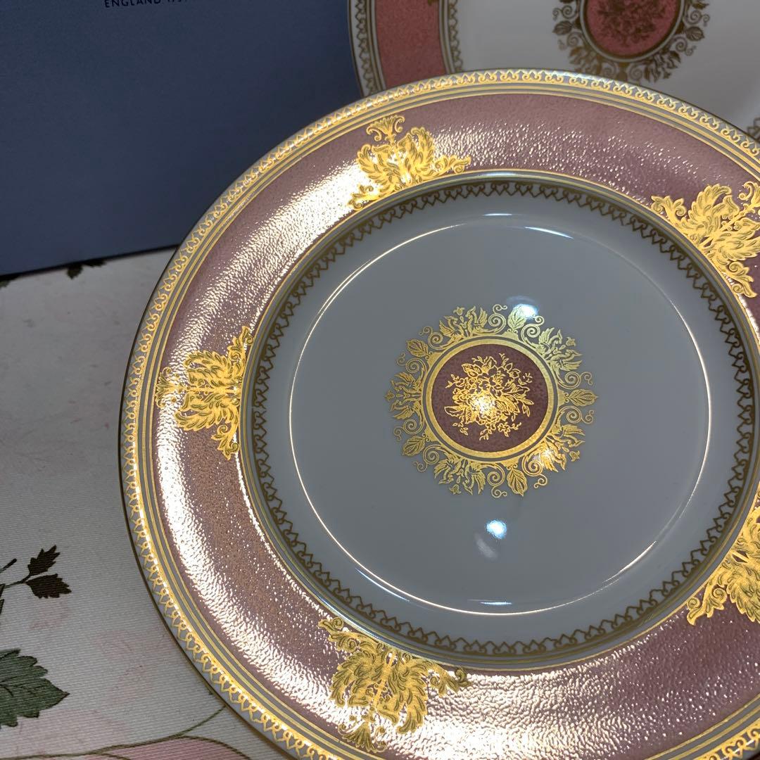 希少　未使用　ウェッジウッド コロンビア　パウダー　ピンク　17.5cmプレート