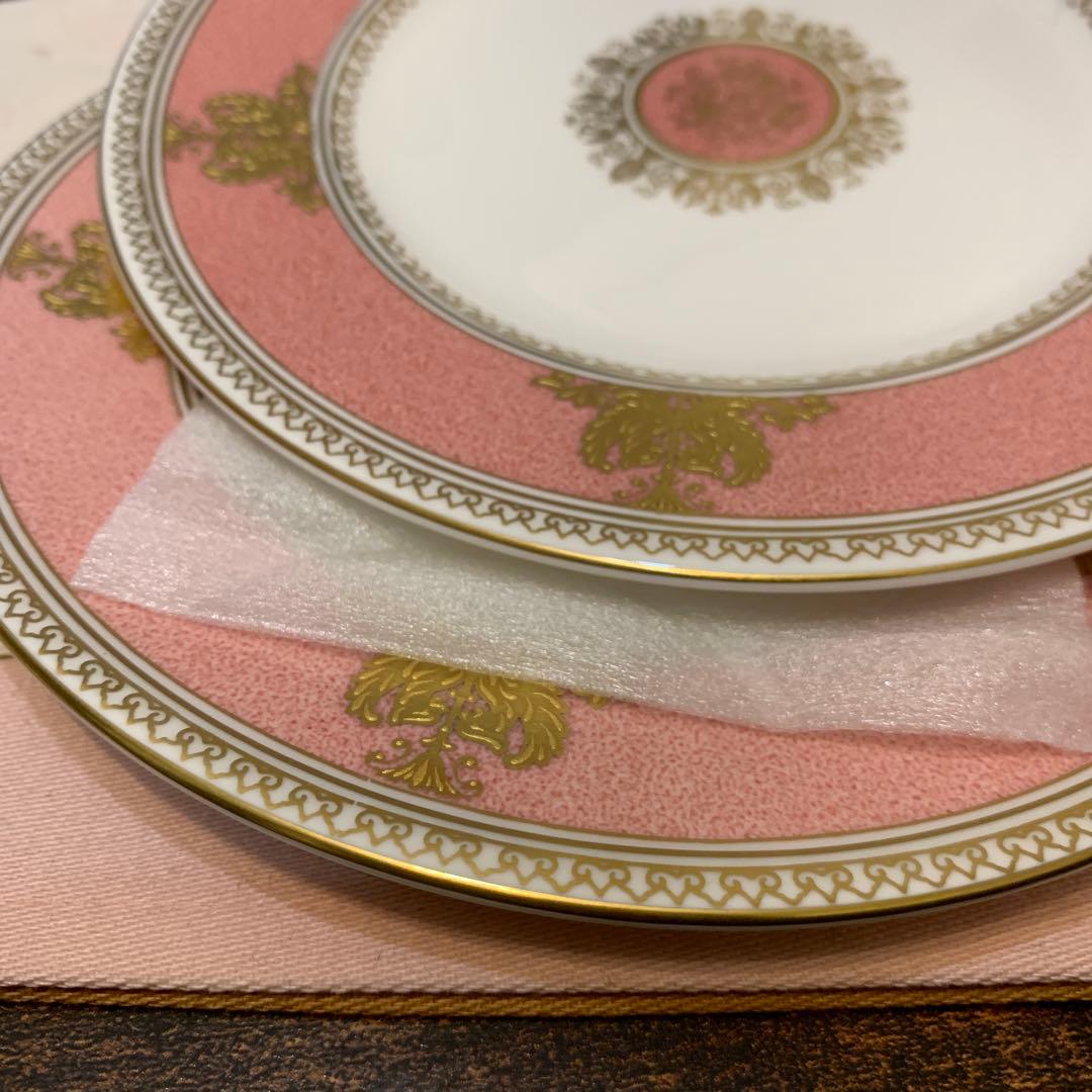 希少　未使用　ウェッジウッド コロンビア　パウダー　ピンク　17.5cmプレート