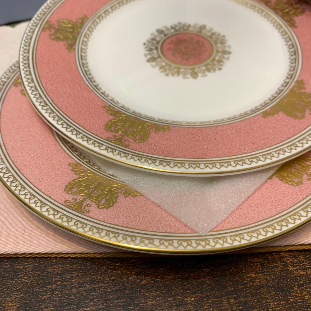 希少　未使用　ウェッジウッド コロンビア　パウダー　ピンク　17.5cmプレート