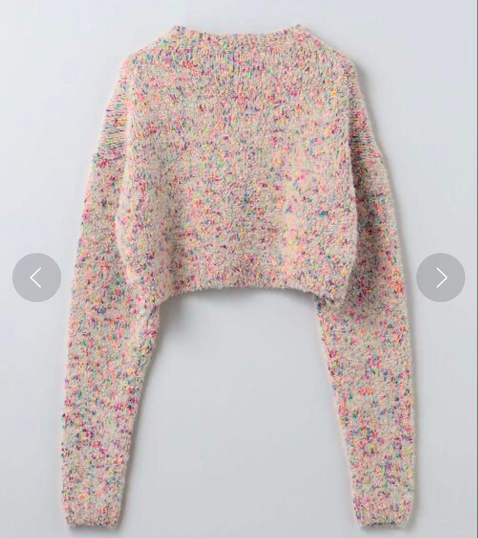 トップス ROKU 6 multi slab crew neck knit