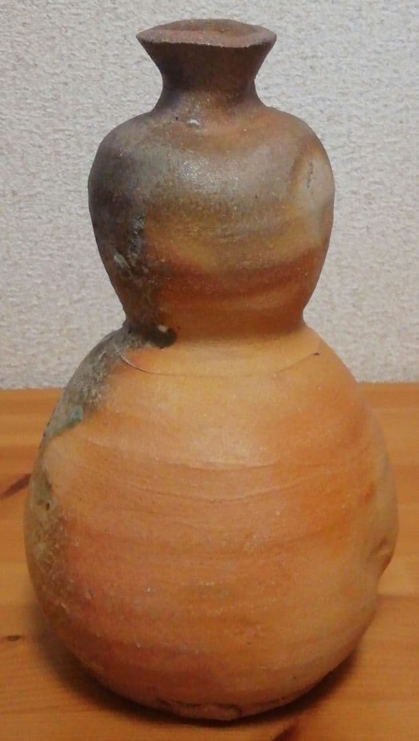 今井康人作　伊賀焼　瓢　花入　共箱　略歴付　花瓶