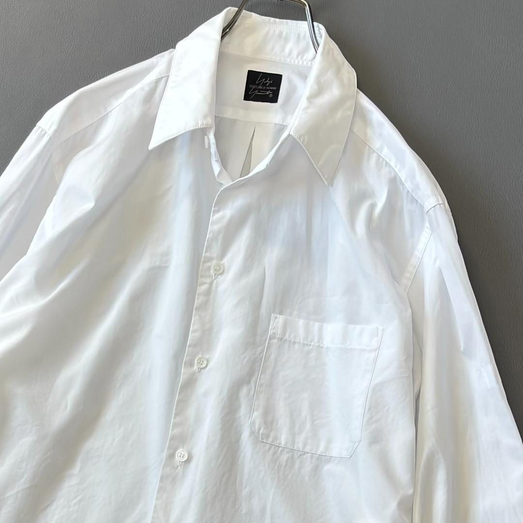 ヨウジヤマモトコスチュームドオム 長袖シャツ 台衿シャツ 白 サイズ3 tu8