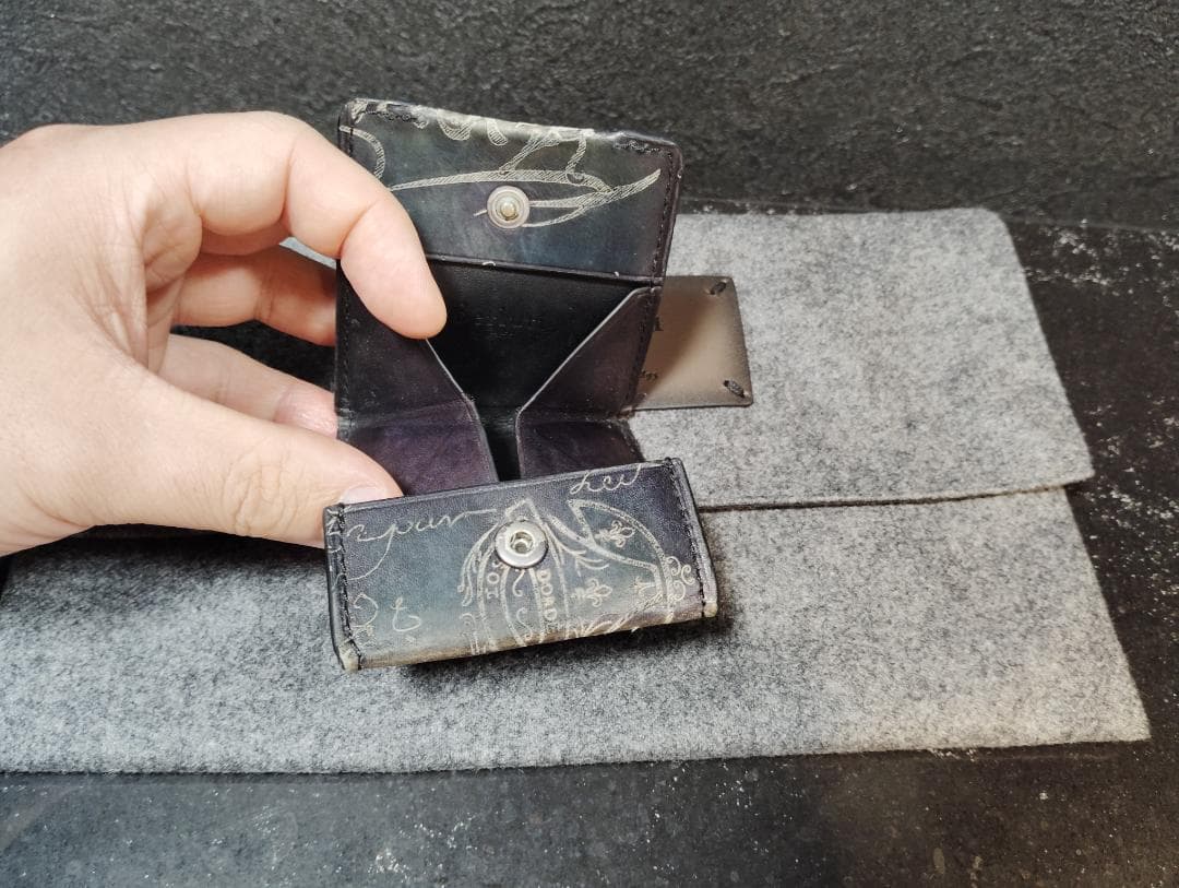 超レア品｜Berluti ケース ダブルスタンプ仕様｜深緑パティーヌ