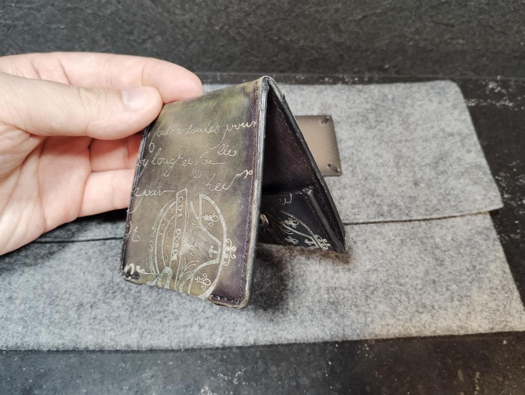 超レア品｜Berluti ケース ダブルスタンプ仕様｜深緑パティーヌ