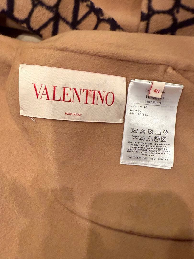 VALENTINO フードロングコート 40極美品