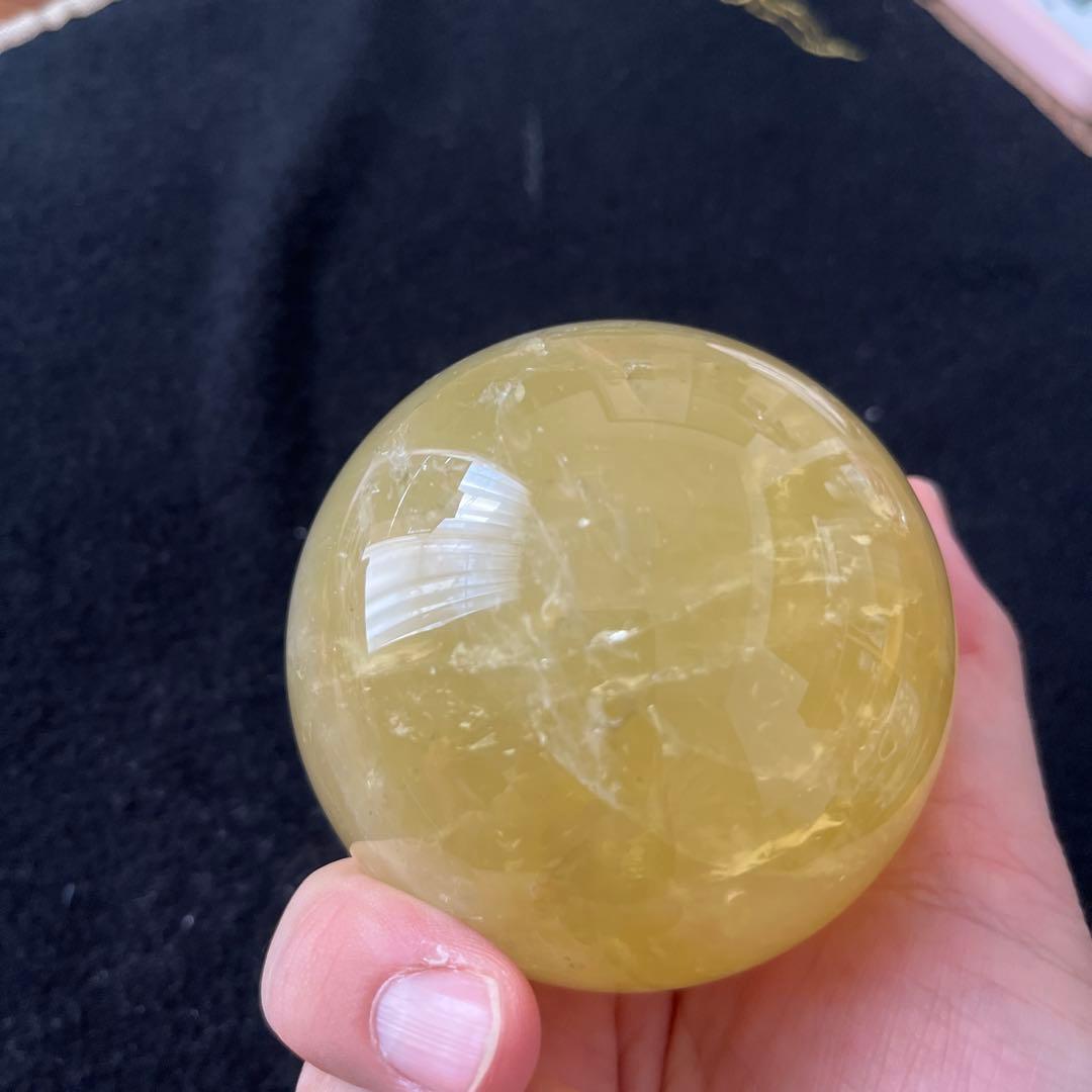 ぼ*)様 希少非加熱シトリンスフィア　安心台座付き！