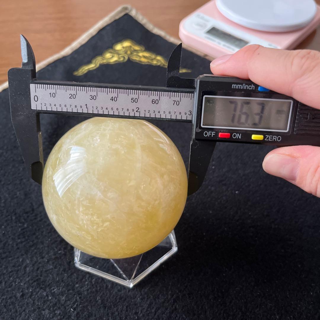 ぼ*)様 希少非加熱シトリンスフィア　安心台座付き！