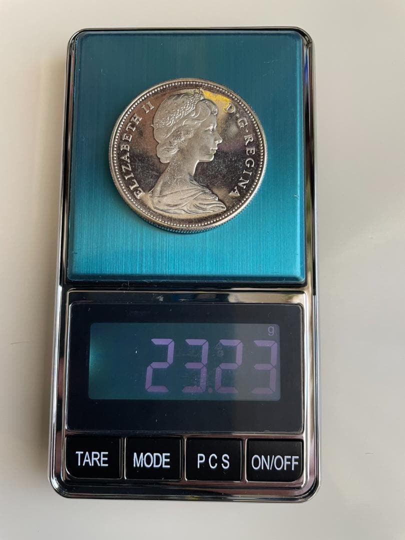 カナダ建国100周年記念 1ドル銀貨 1967年