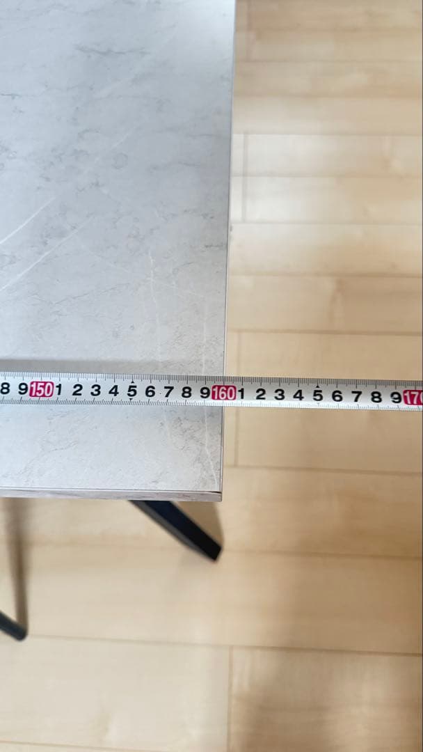 ホワイト長方形ダイニングテーブル ((引き取りお願いします))