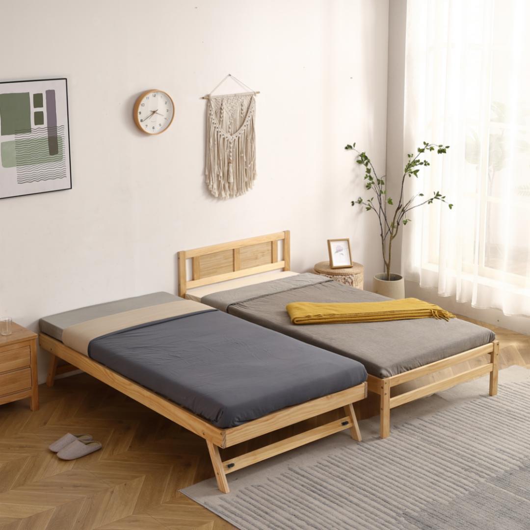 【ナチュラル】親子ベッド 二段ベッド ウッドベッド シングルベッド ディベッド