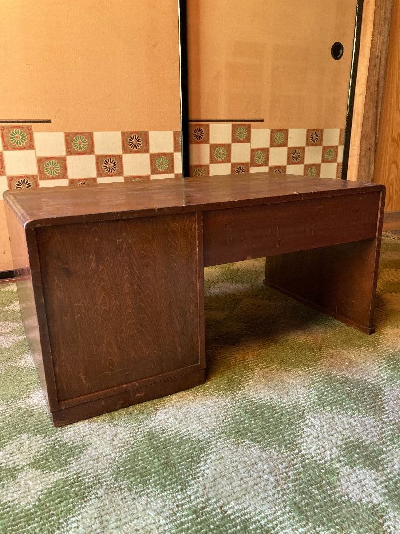 【送料込】文机 古家具 書斎机 昭和レトロ　アンティーク家具　机　レトロ