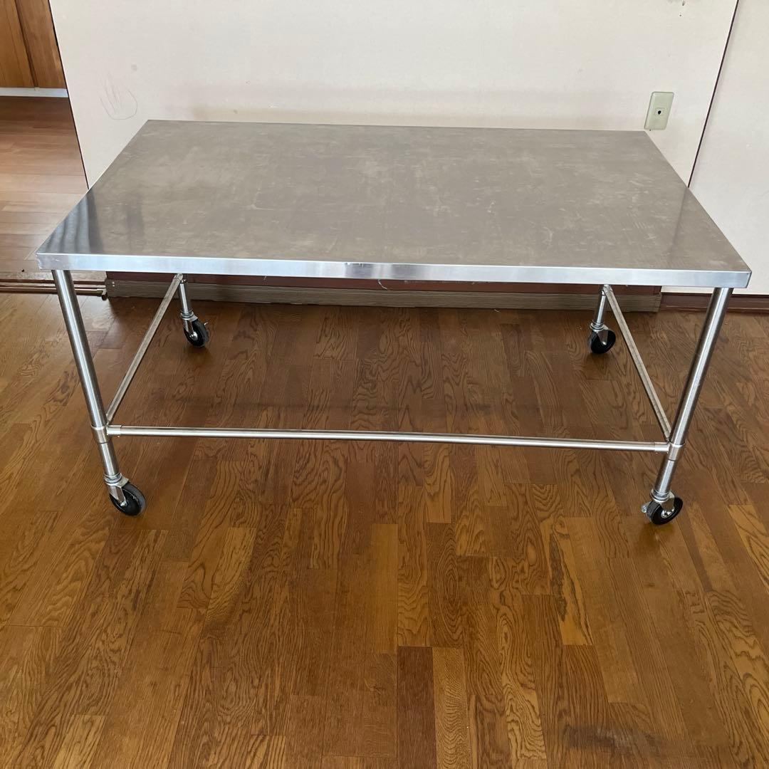 業務用　厨房　作業台　移動式　大型　地域制限