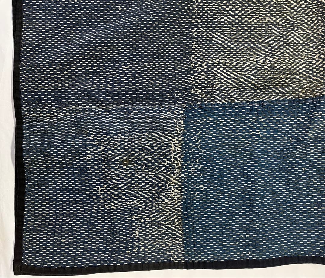 古布　木綿　希少手刺しラグ　ボロ　襴繹