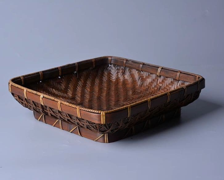 竹細工 極上品 収納かご 果物皿 茶道具 菓子入れ 手作工芸品