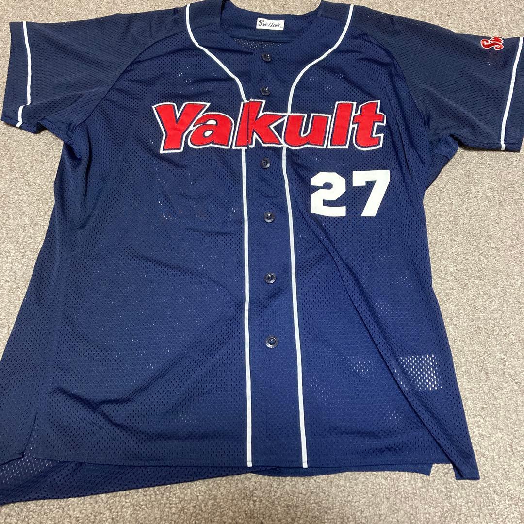 【当時物】東京　ヤクルト　スワローズ　古田敦也　ビジター　ユニフォーム M