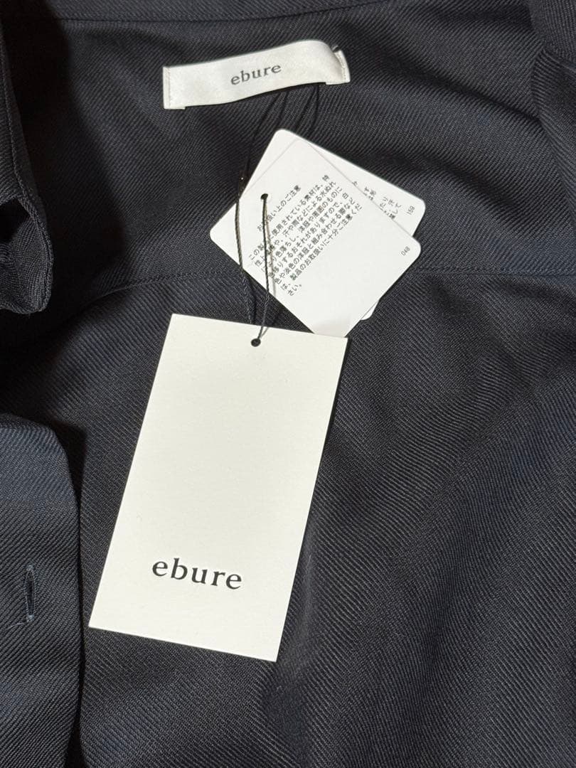 ebure エブール 新品タグ付 ドライビエラ ハーフスリーブシャツ ブラック