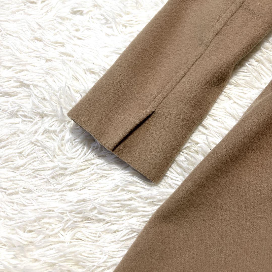 【美品】BURBERRY ベルト付き Aラインウールコート キャメル38