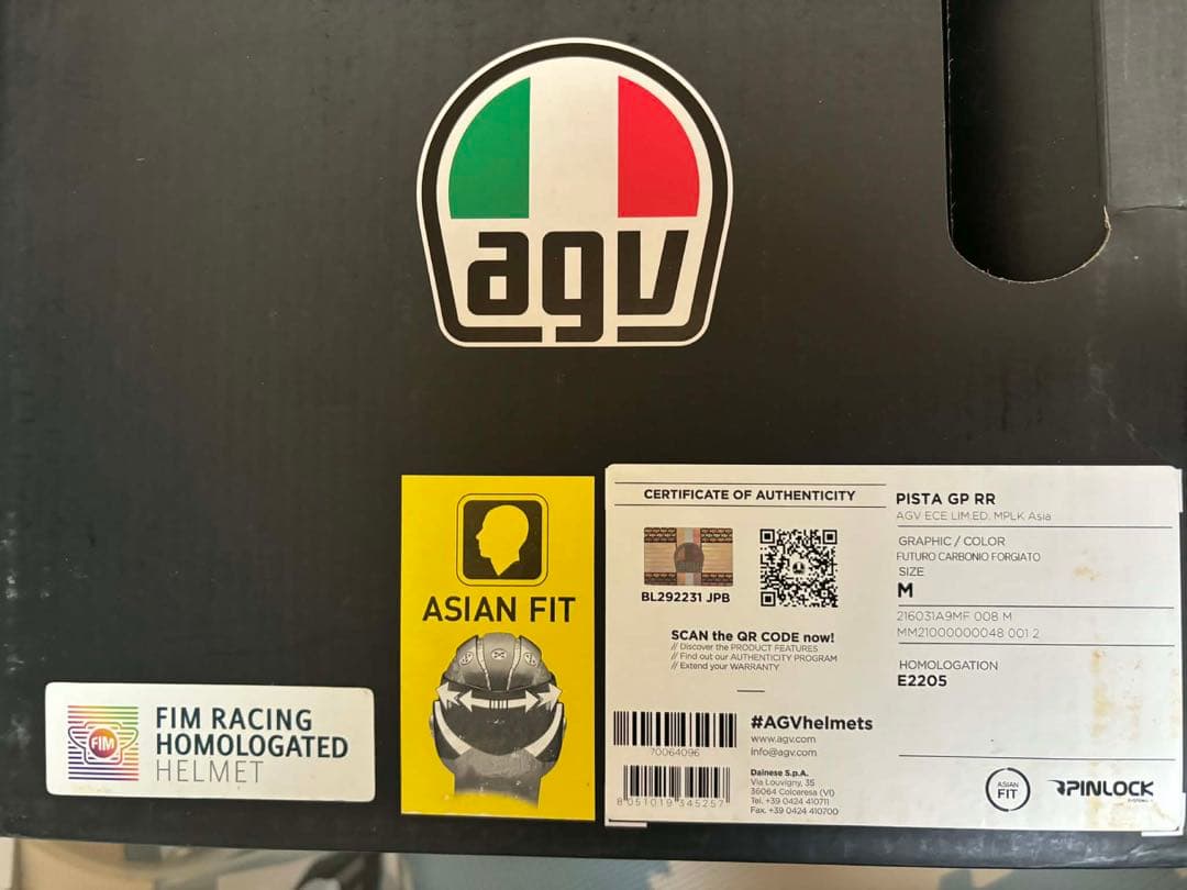 (kuro)新品AGV PISTA GP RR Mサイズ