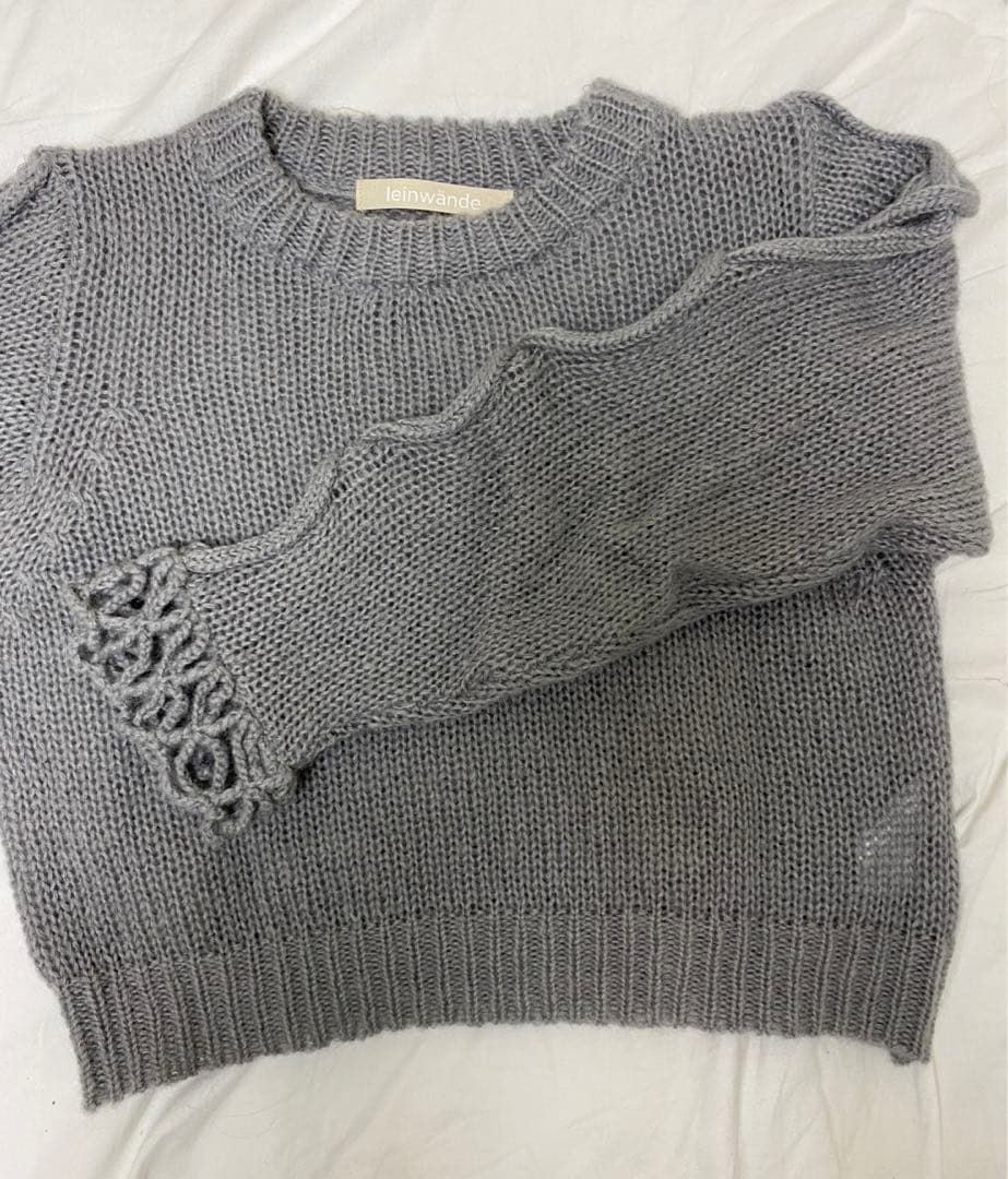 Leinwande ニットセーター グレー 長袖