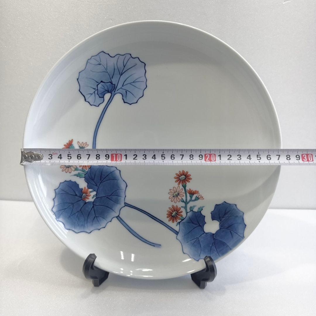 伊万里 色鍋島焼 魯山窯 大皿 レトロ 花柄 花模様