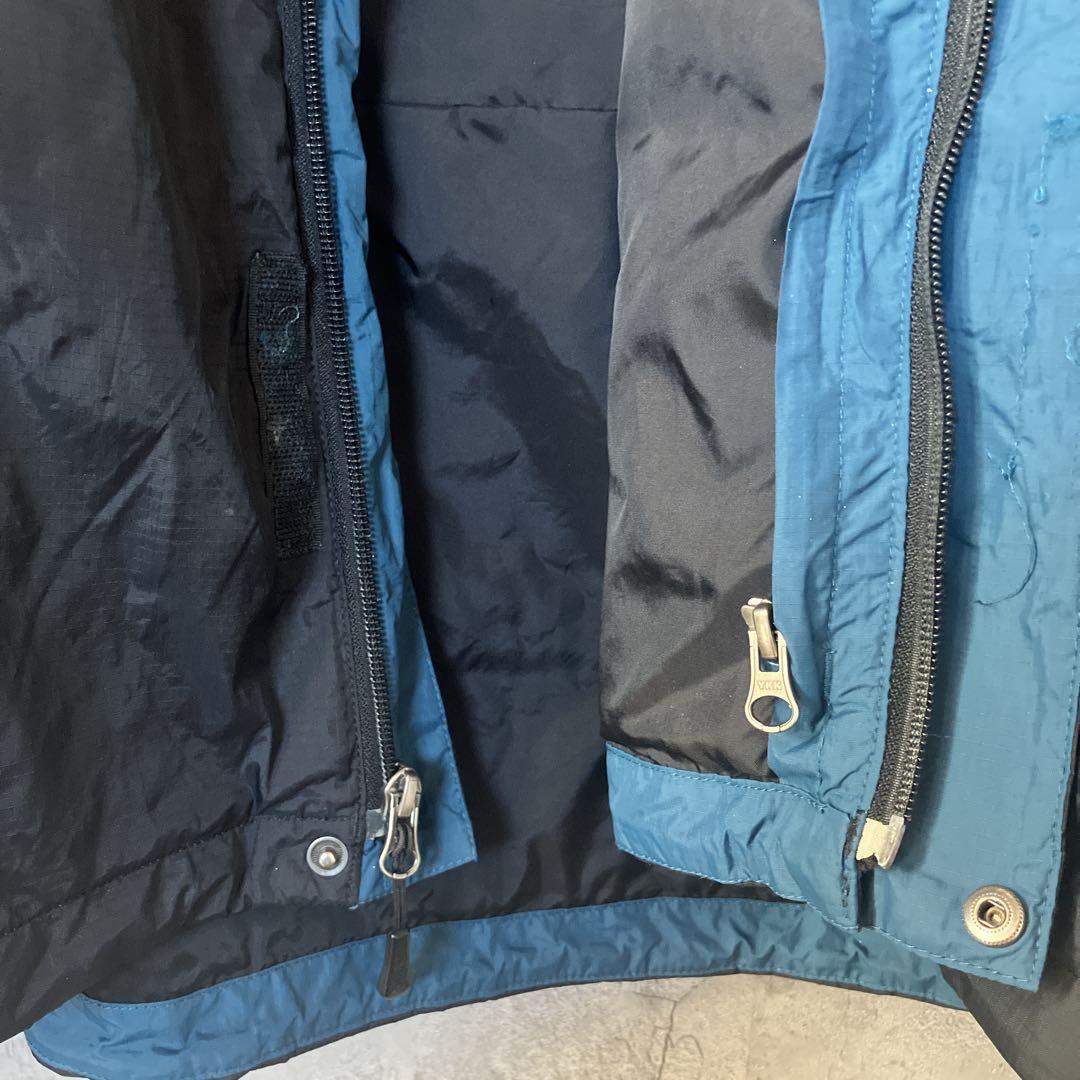 ザノースフェイス　ハイベント　マウンテンパーカー　ナイロン　黒×青　メンズXXL