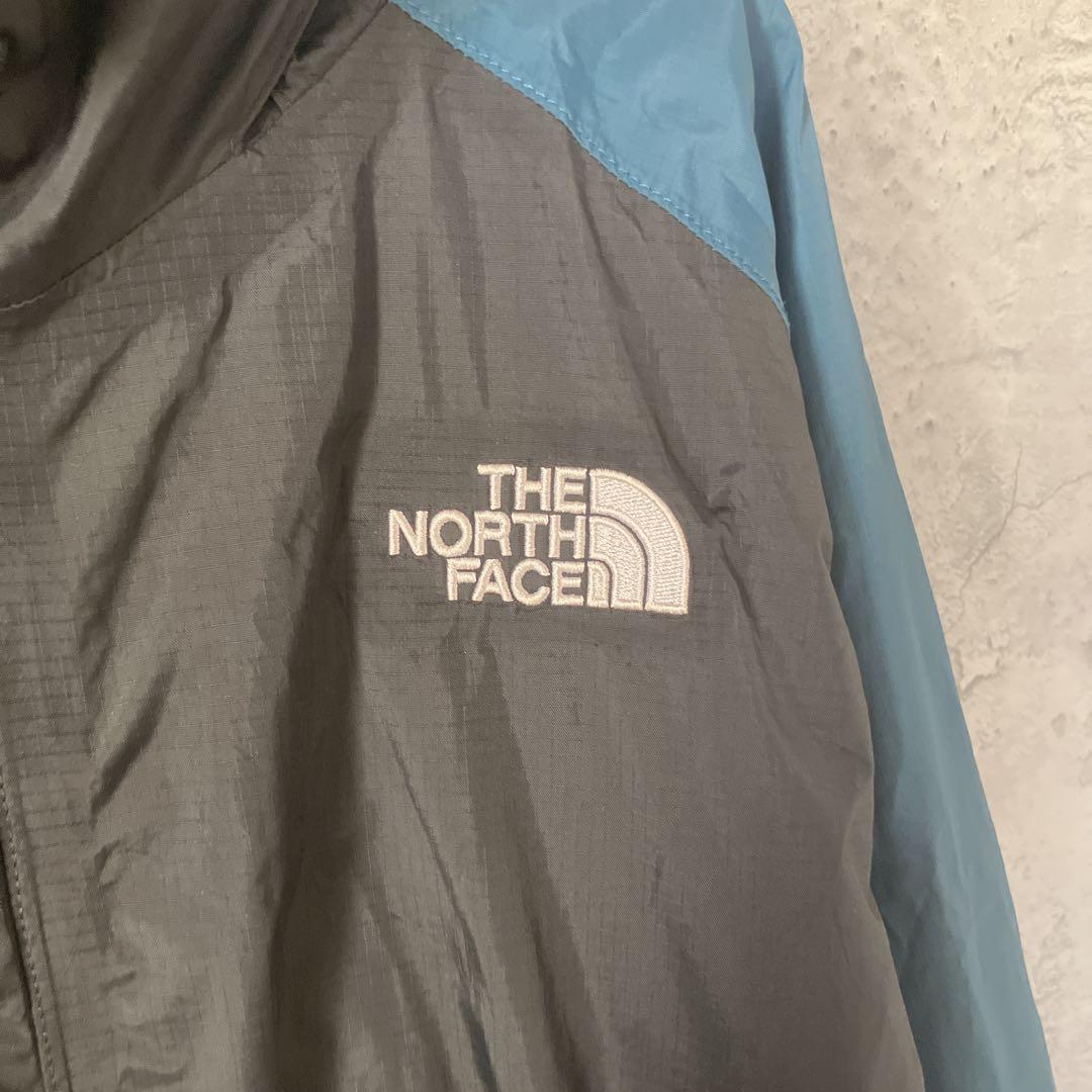 ザノースフェイス　ハイベント　マウンテンパーカー　ナイロン　黒×青　メンズXXL