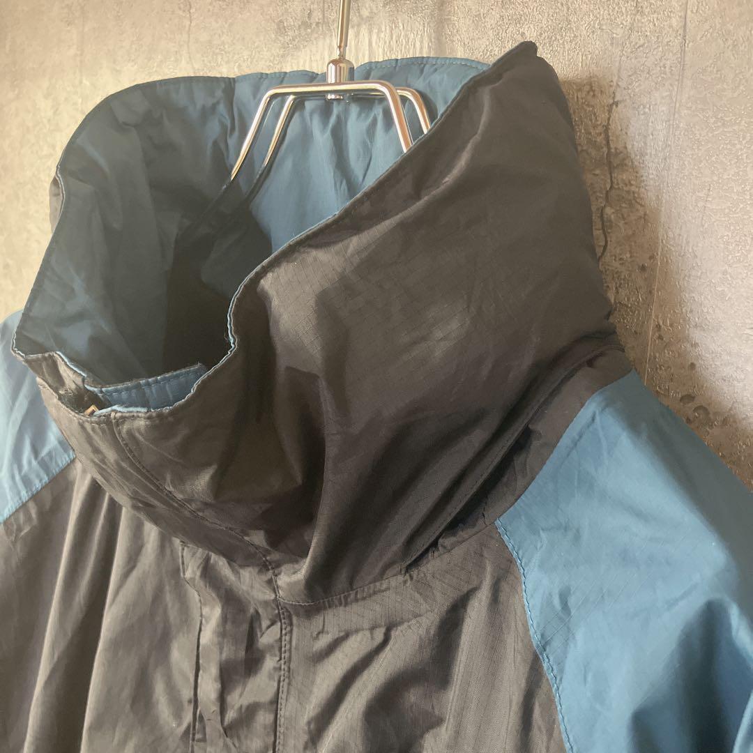 ザノースフェイス　ハイベント　マウンテンパーカー　ナイロン　黒×青　メンズXXL