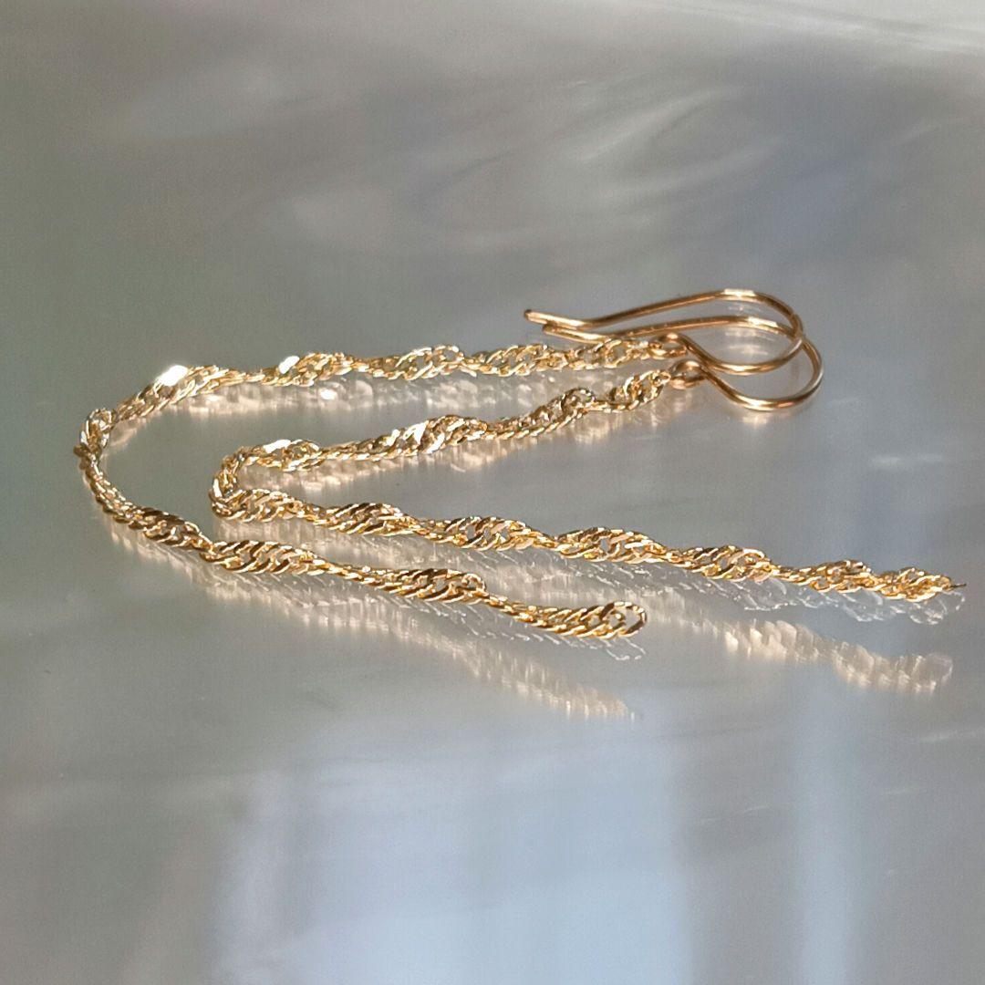 14kgf スクリューチェーンピアス✧