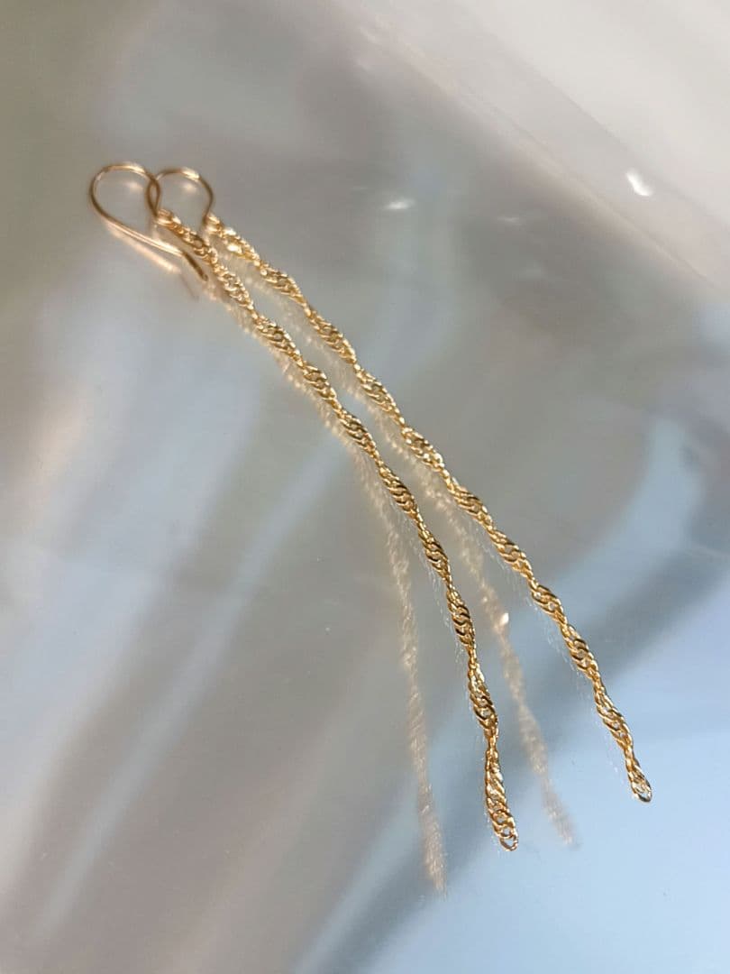 14kgf スクリューチェーンピアス✧