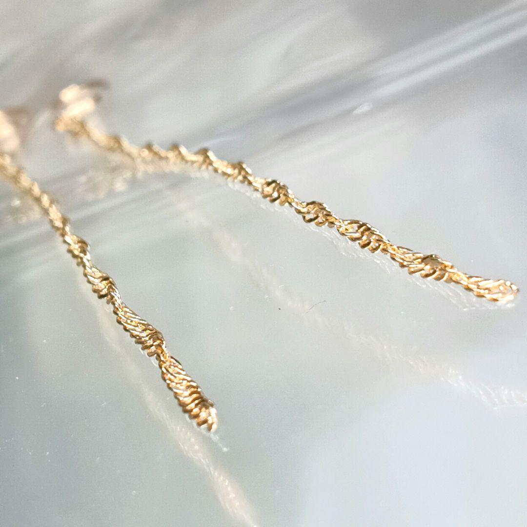 14kgf スクリューチェーンピアス✧