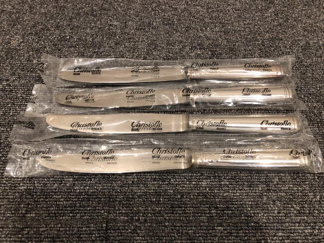 Christofle マルメゾン シルバープレート ディナーナイフ 4本 新品