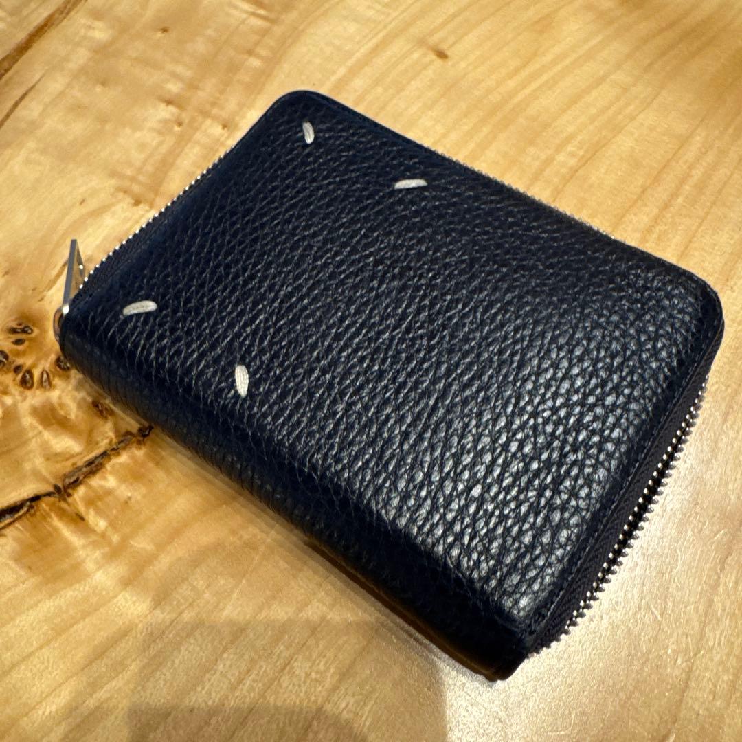 マルジェラレザー 二つ折り財布 ネイビー