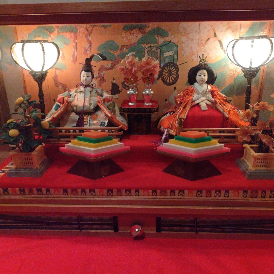 値引しました　ひな人形セット ガラスケース付き