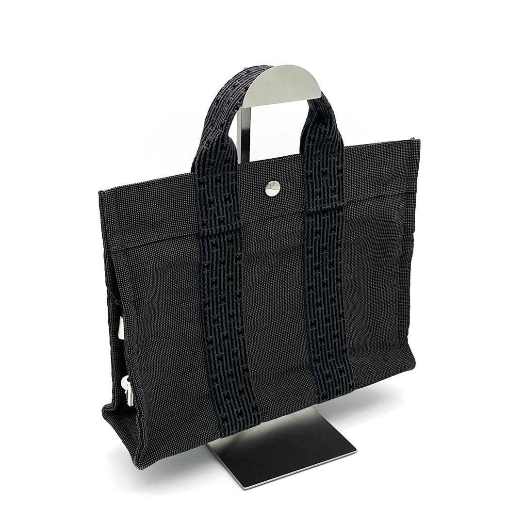 HERMES エルメス エールラインPM トート グレー 鍵2 カデナ