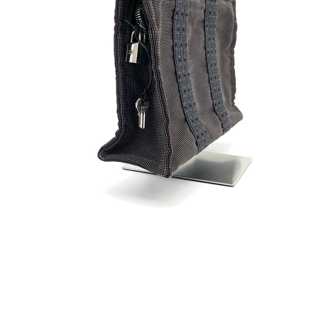 HERMES エルメス エールラインPM トート グレー 鍵2 カデナ
